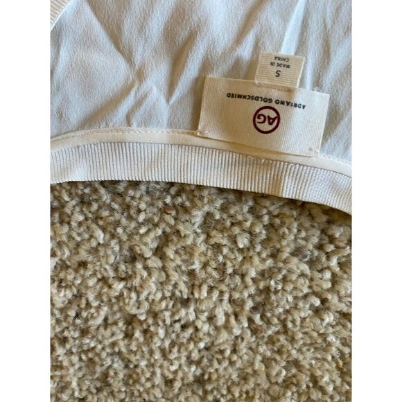 Adriano Goldschmied Women’s Silk Ivory Oversized Tank Top Size S Blouse Top - Picture 5 of 8